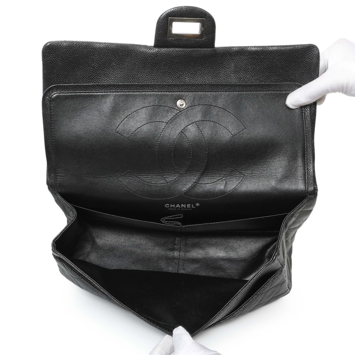 Chanel Black Quilted Caviar Reissue 2.55 Reissue 227 Flap