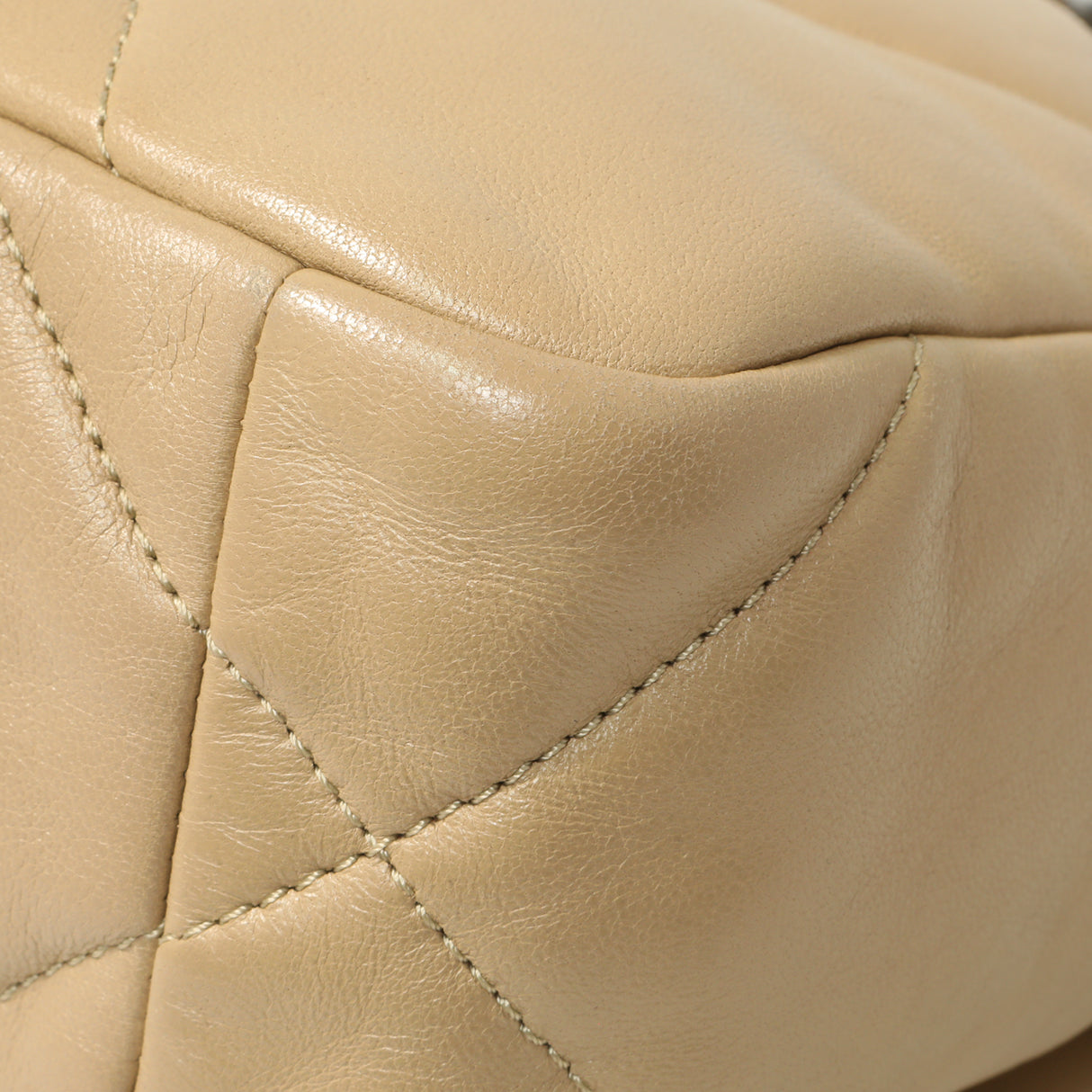 Chanel Beige Quilted Lambskin Medium 19 Flap Handbags Chanel