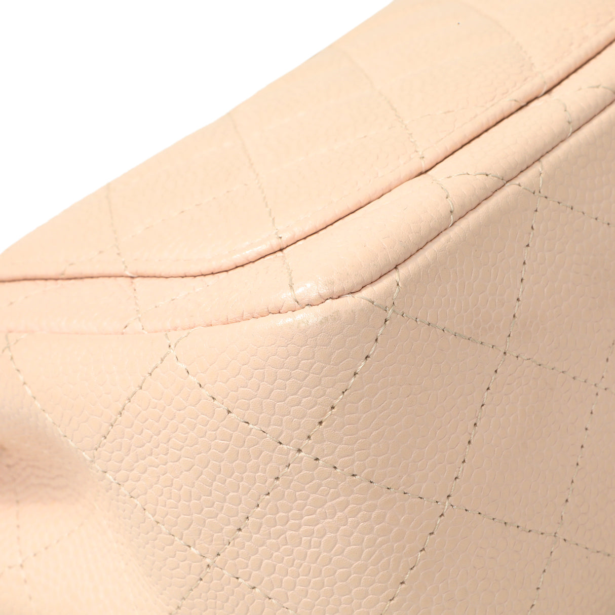 Chanel Light Pink Quilted Caviar Mini Square Flap Handbags Chanel