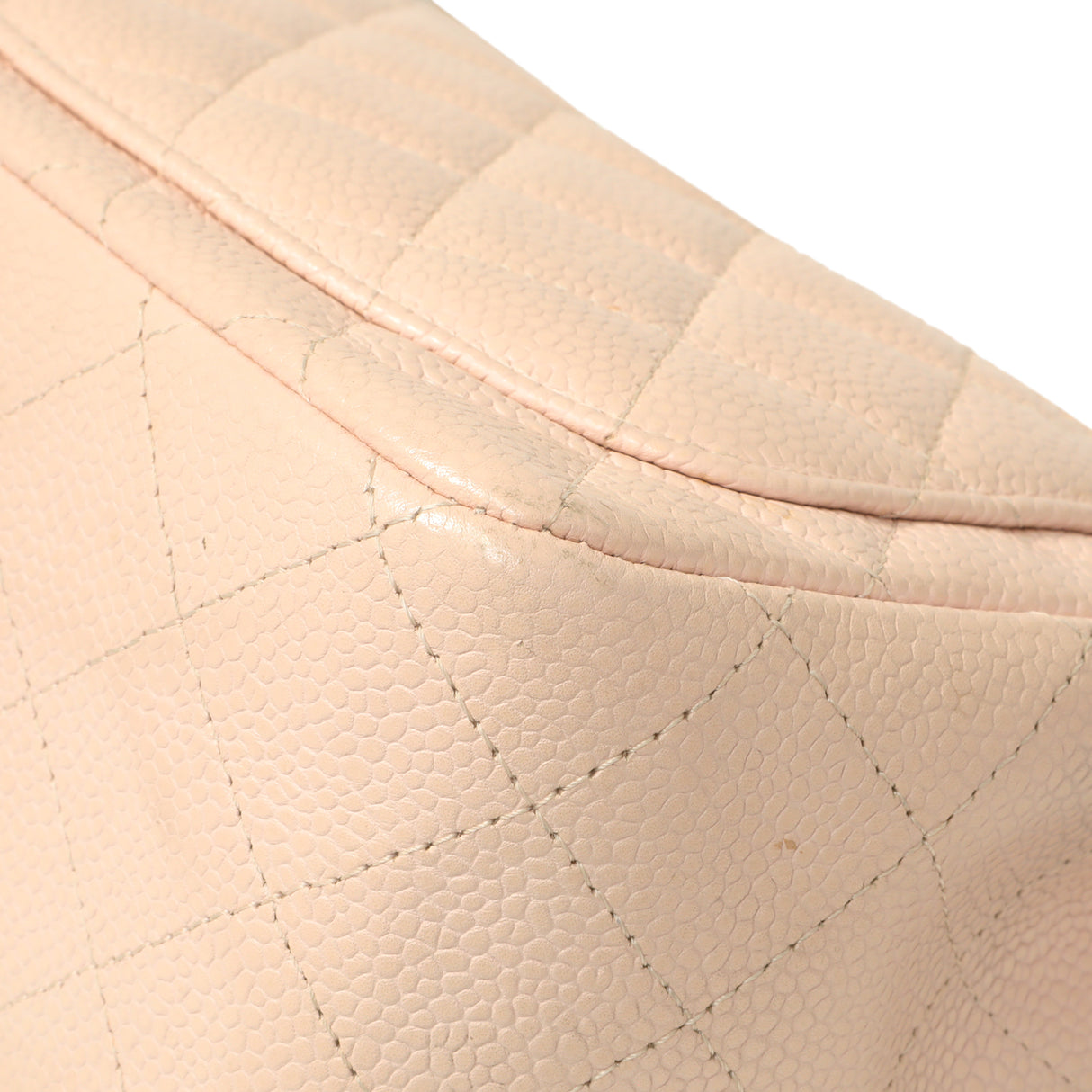 Chanel Light Pink Quilted Caviar Mini Square Flap Handbags Chanel