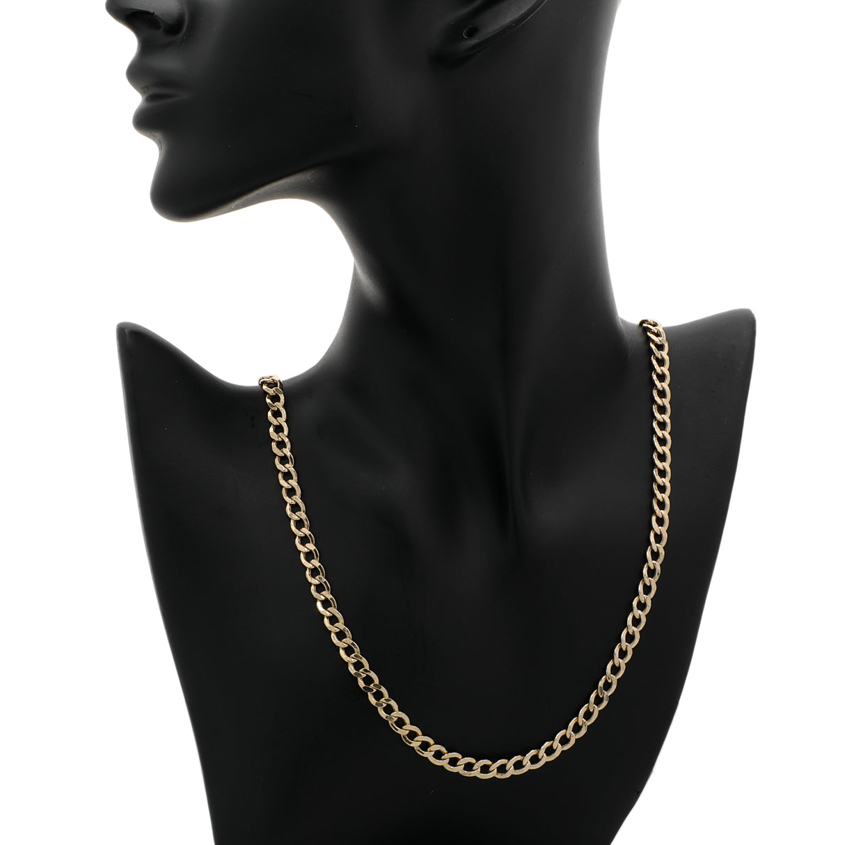 14k Yellow Gold Curb Link Chain Fine Jewellery Modaselle