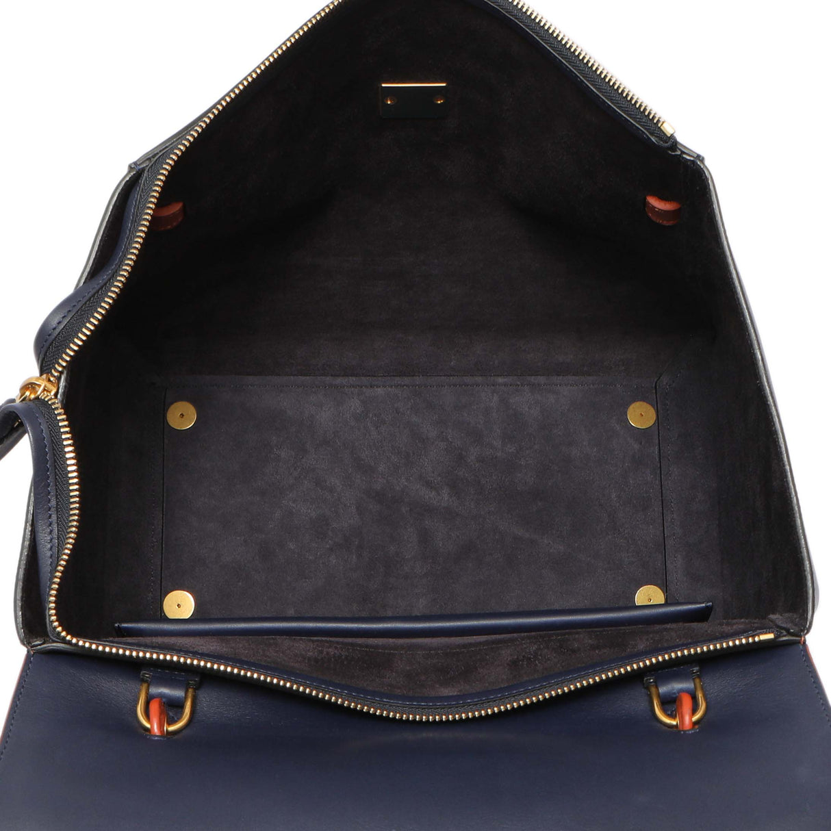 Celine Navy Brown Smooth Calfskin Small Belt Bag Handbags Celine
