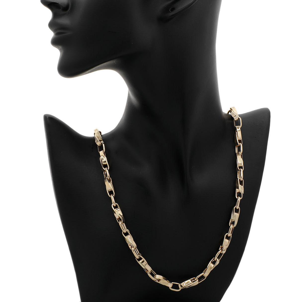 18K Yellow Gold Twist Link Chain Fine Jewellery Modaselle