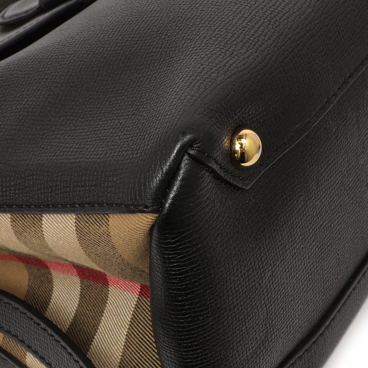 Burberry Black Derby Calfskin House Check Medium Camberley Handbags Burberry