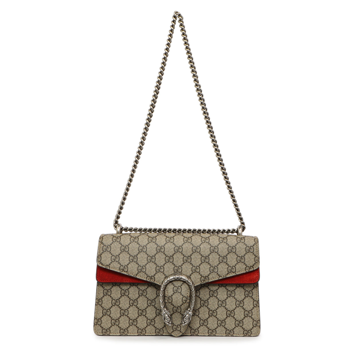 Gucci Red GG Supreme Monogram Small Dionysus Shoulder Bag Handbags Gucci