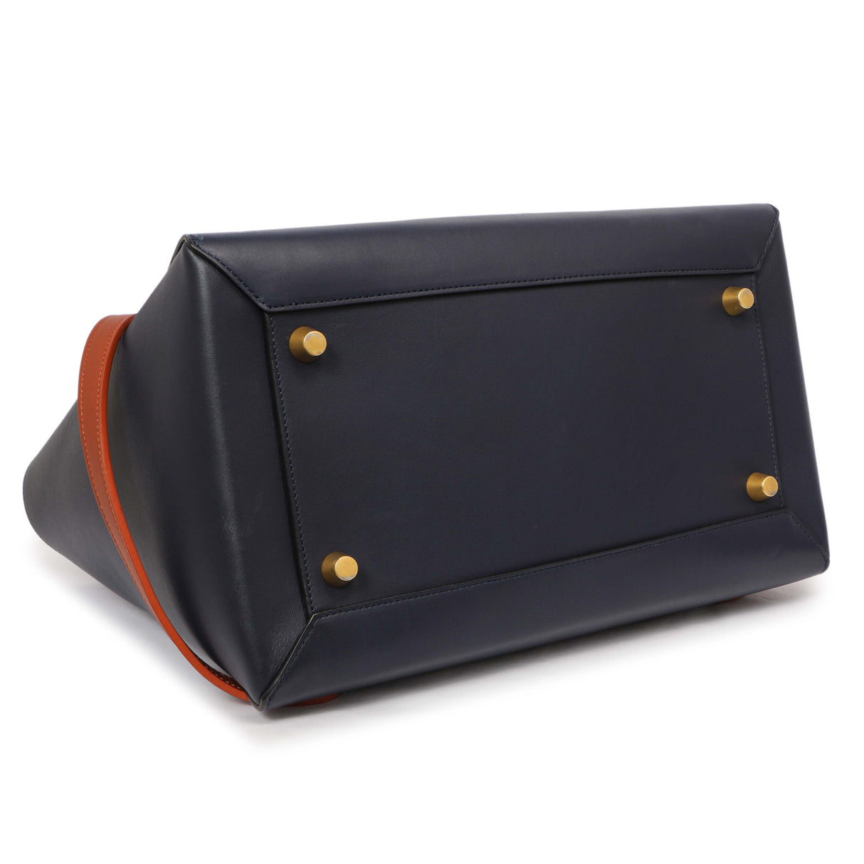 Celine Navy Brown Smooth Calfskin Small Belt Bag Handbags Celine