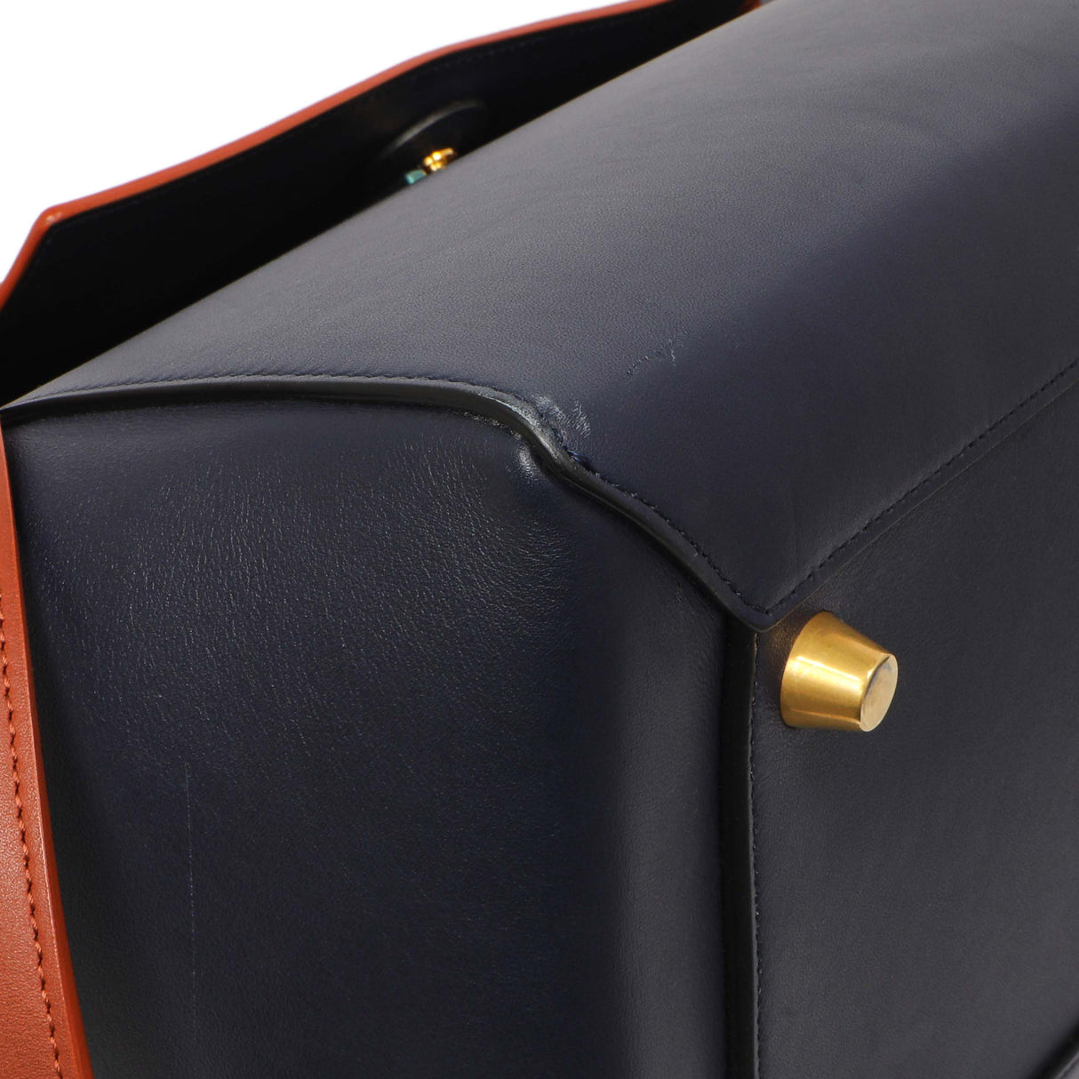 Celine Navy Brown Smooth Calfskin Small Belt Bag Handbags Celine