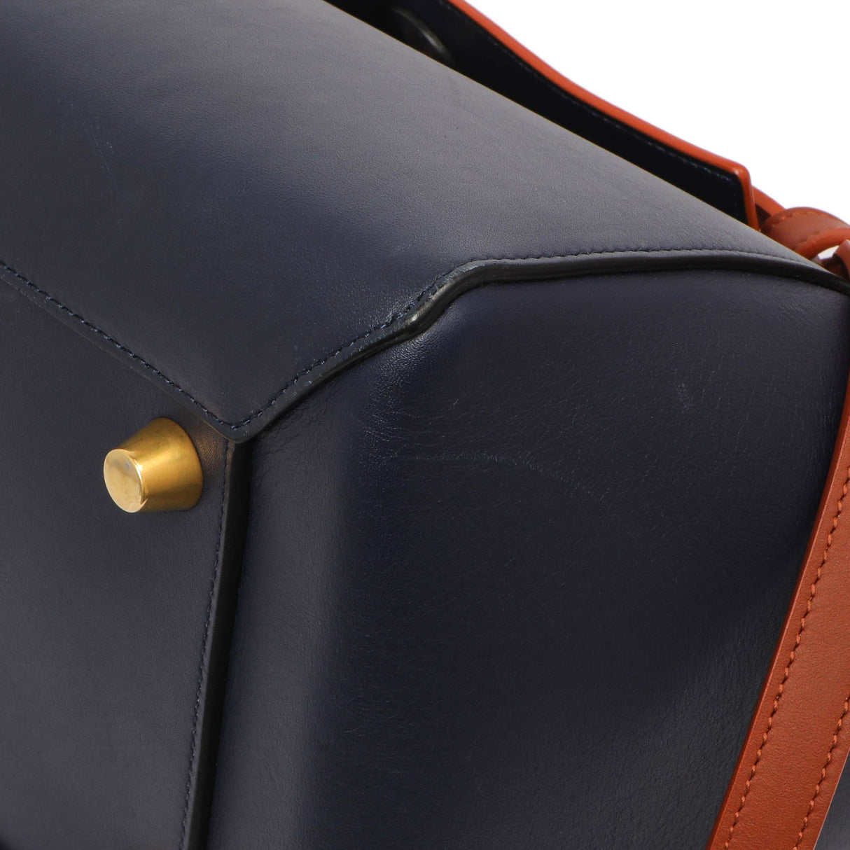 Celine Navy Brown Smooth Calfskin Small Belt Bag Handbags Celine