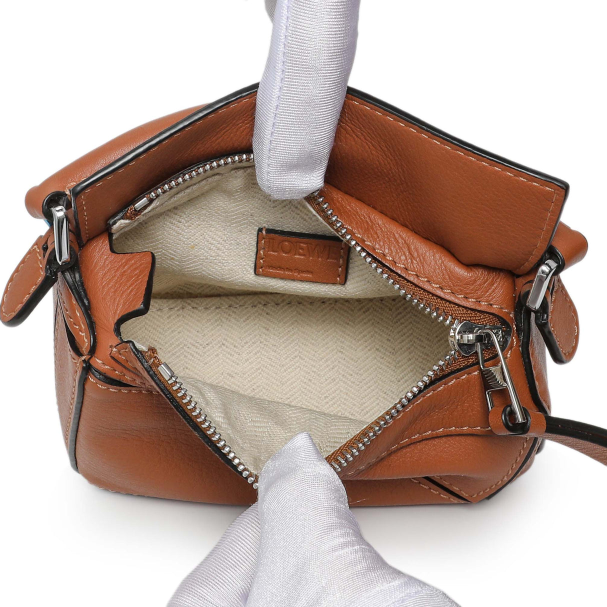 Loewe Tan Calfskin Nano Puzzle Bag Handbags Loewe