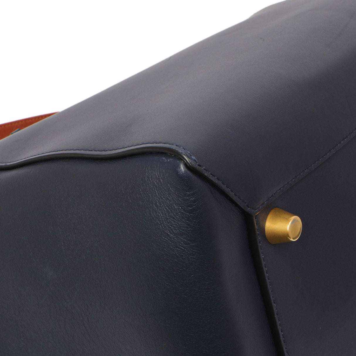 Celine Navy Brown Smooth Calfskin Small Belt Bag Handbags Celine