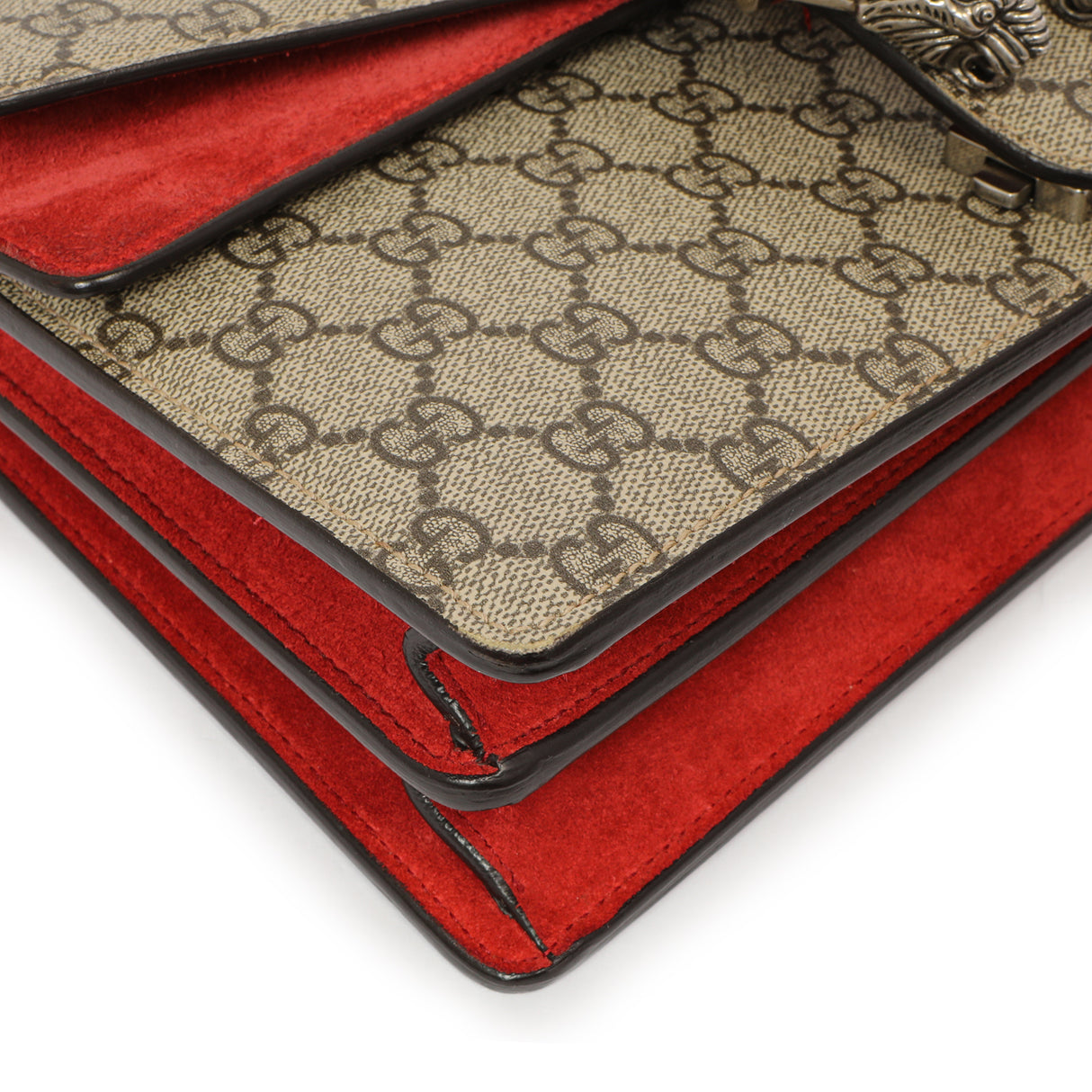 Gucci Red GG Supreme Monogram Small Dionysus Shoulder Bag Handbags Gucci