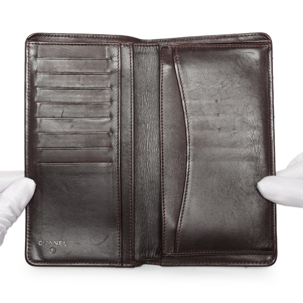 Chanel Black Quilted Caviar Yen Wallet Accessories Chanel