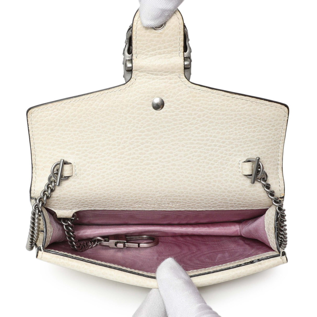 Gucci White Calfskin Dionysus Super Mini
