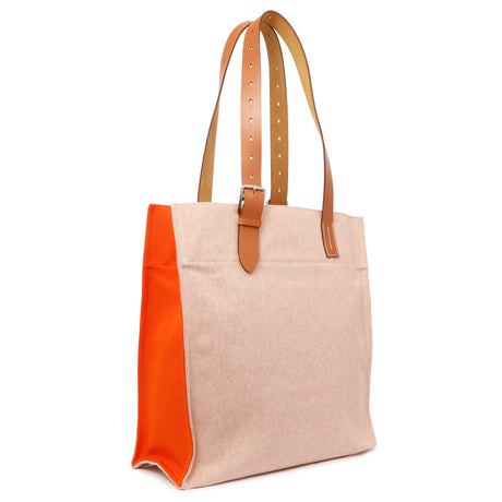 Hermes Canvas Calfskin Etriviere Shopping Tote
