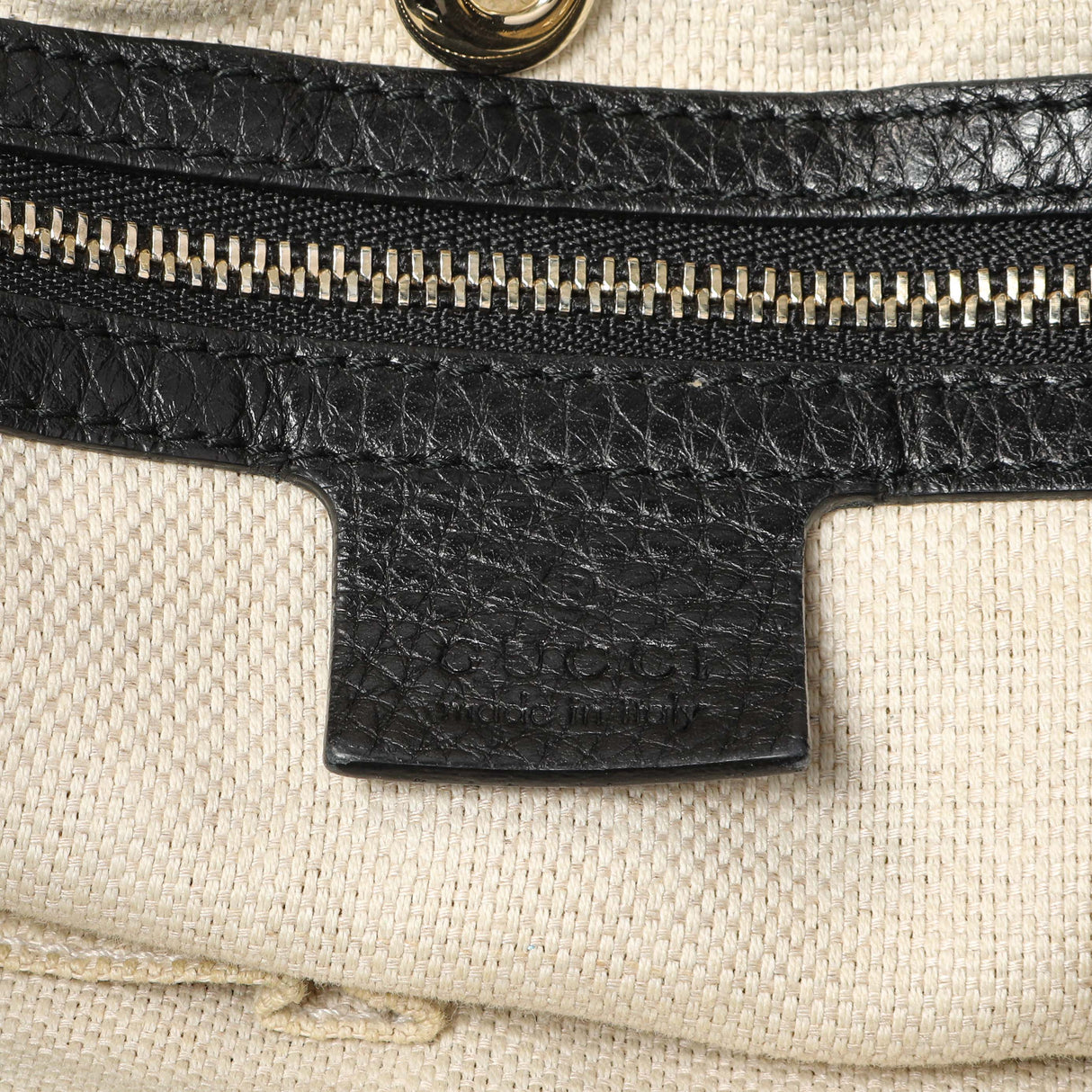 Gucci Black Pebbled Calfskin Medium Soho Chain Shoulder Bag Handbags Gucci