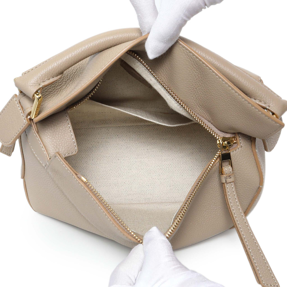 -6 items Mon. June 8 ⬆️- Loewe Sand Grained Calfskin Small Puzzle Bag Handbags Loewe