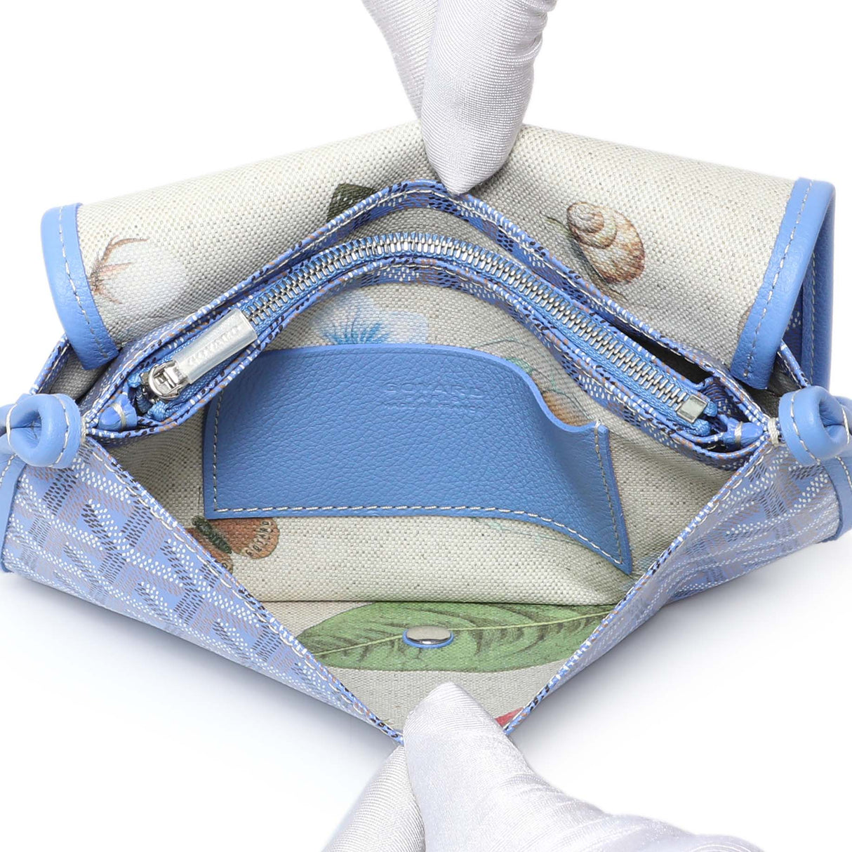 -temp- Goyard Blue Goyardine Plumet Wallet Clutch Entrupy#W6Y4VCH Modaselle