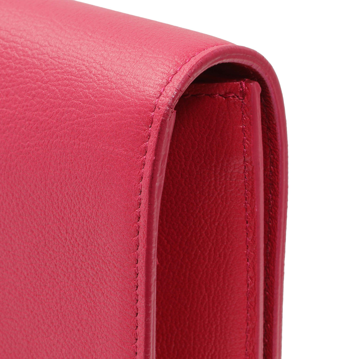 Saint Laurent Lipstick Fuchsia Calfskin Monogram Large Belle De Jour Clutch