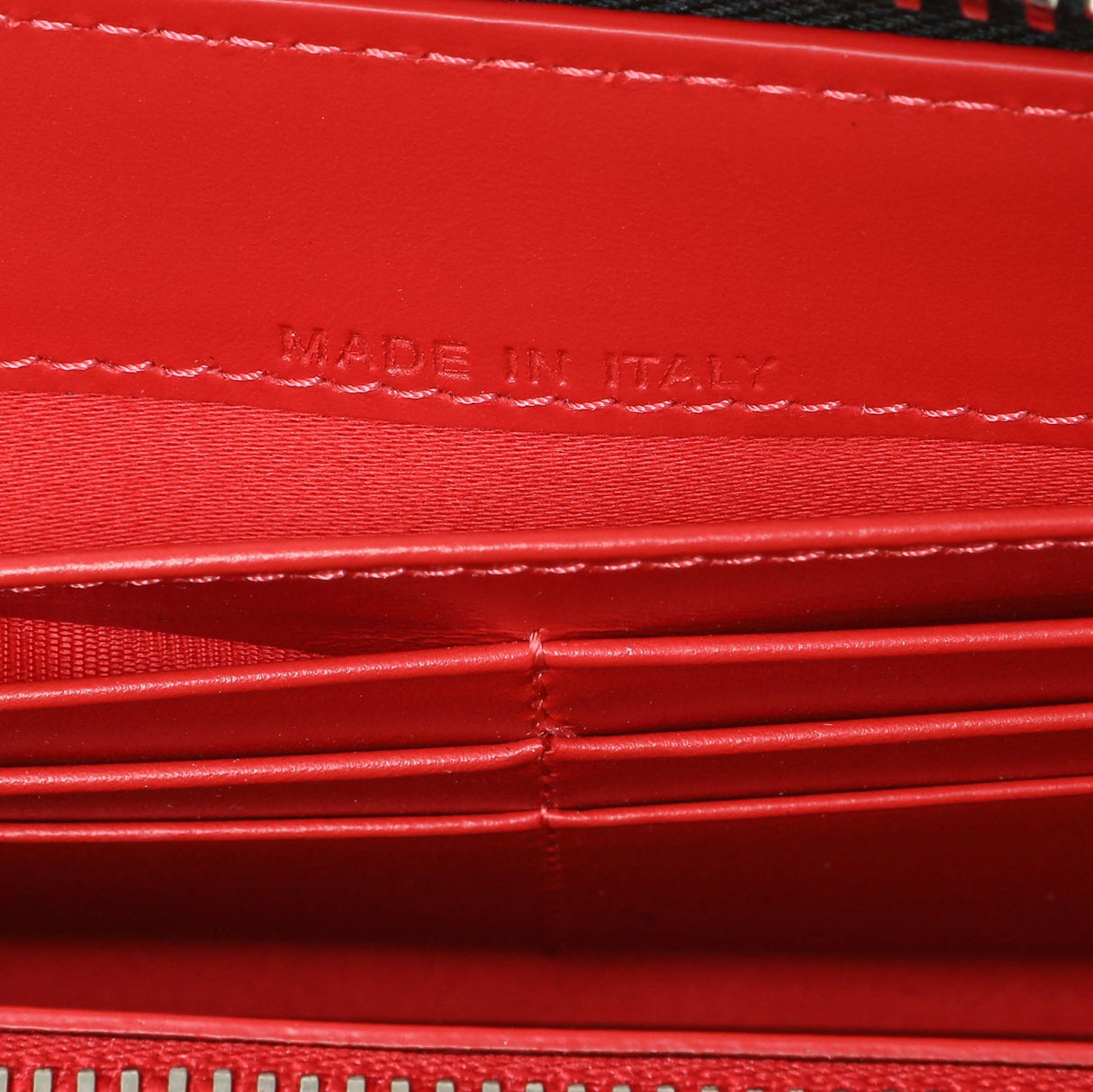 Christian Louboutin Silver Patent Leather Panettone Spiked Zip Around Wallet Accessories Christian Louboutin