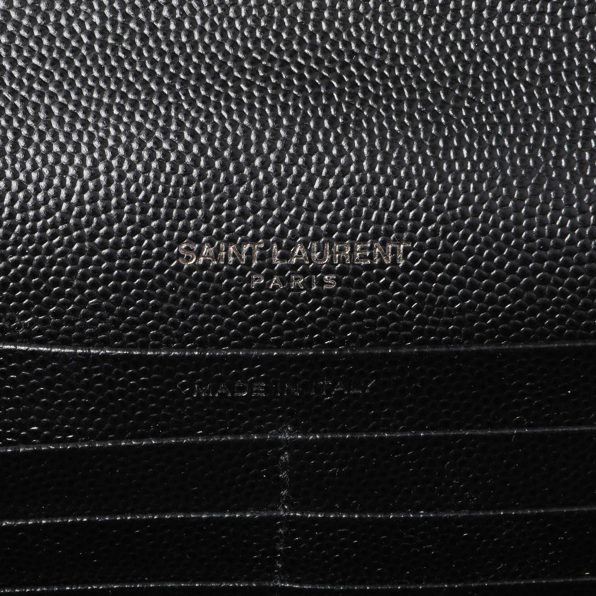 -6 items Fri Aug 28 ⬆️- Saint Laurent Black Grain De Poudre Matelasse Chevron Monogram Monochrome Chain Wallet Handbags Saint Laurent