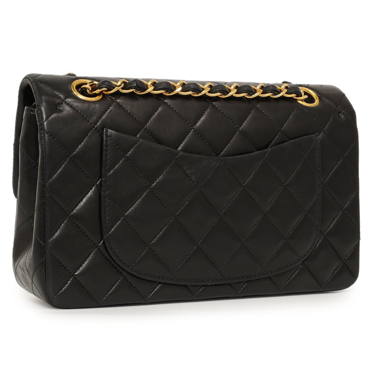 Chanel Vintage Black Quilted Lambskin Small Double Flap Handbags Chanel