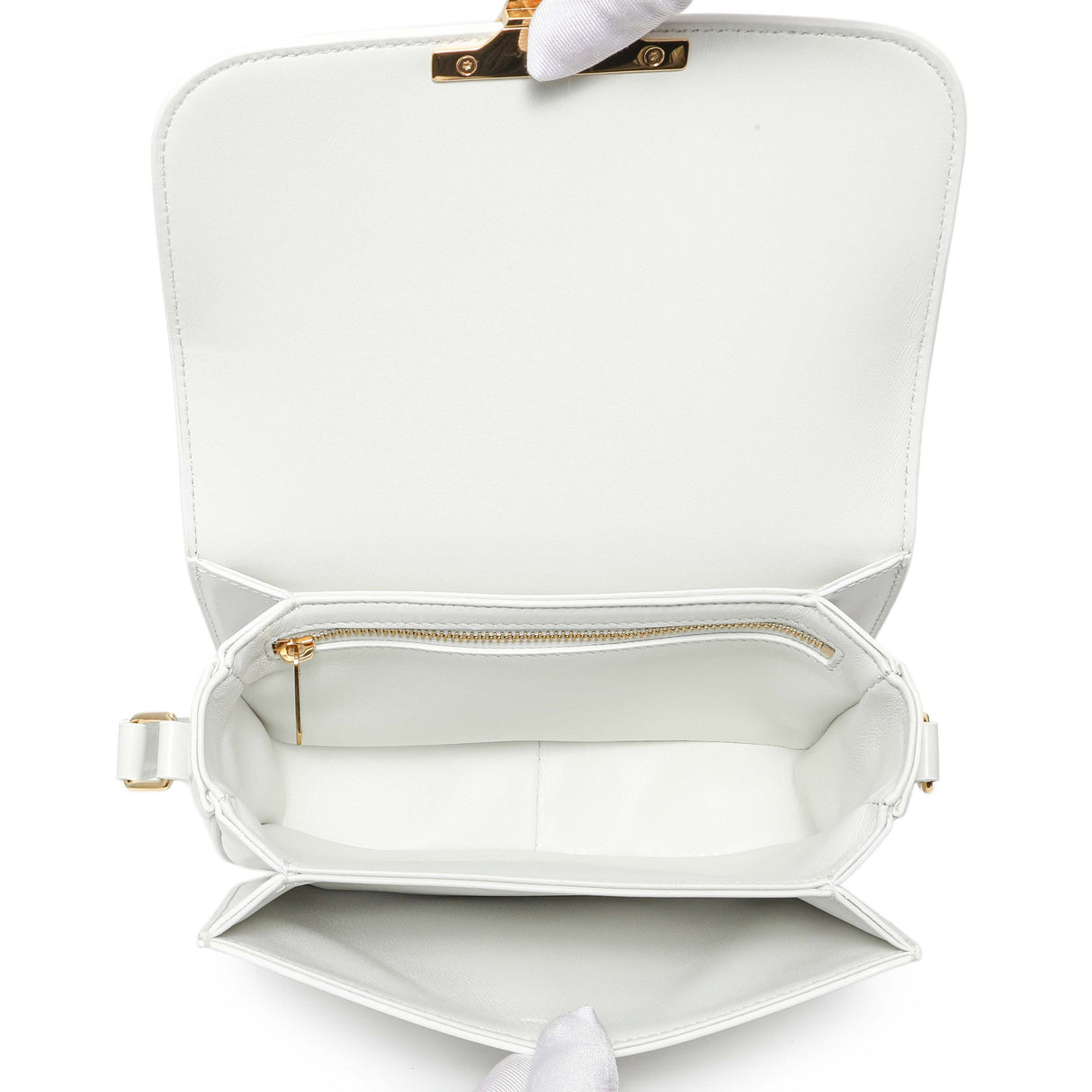 Celine Chalk Shiny Calfskin Teen Triomphe Handbags Celine