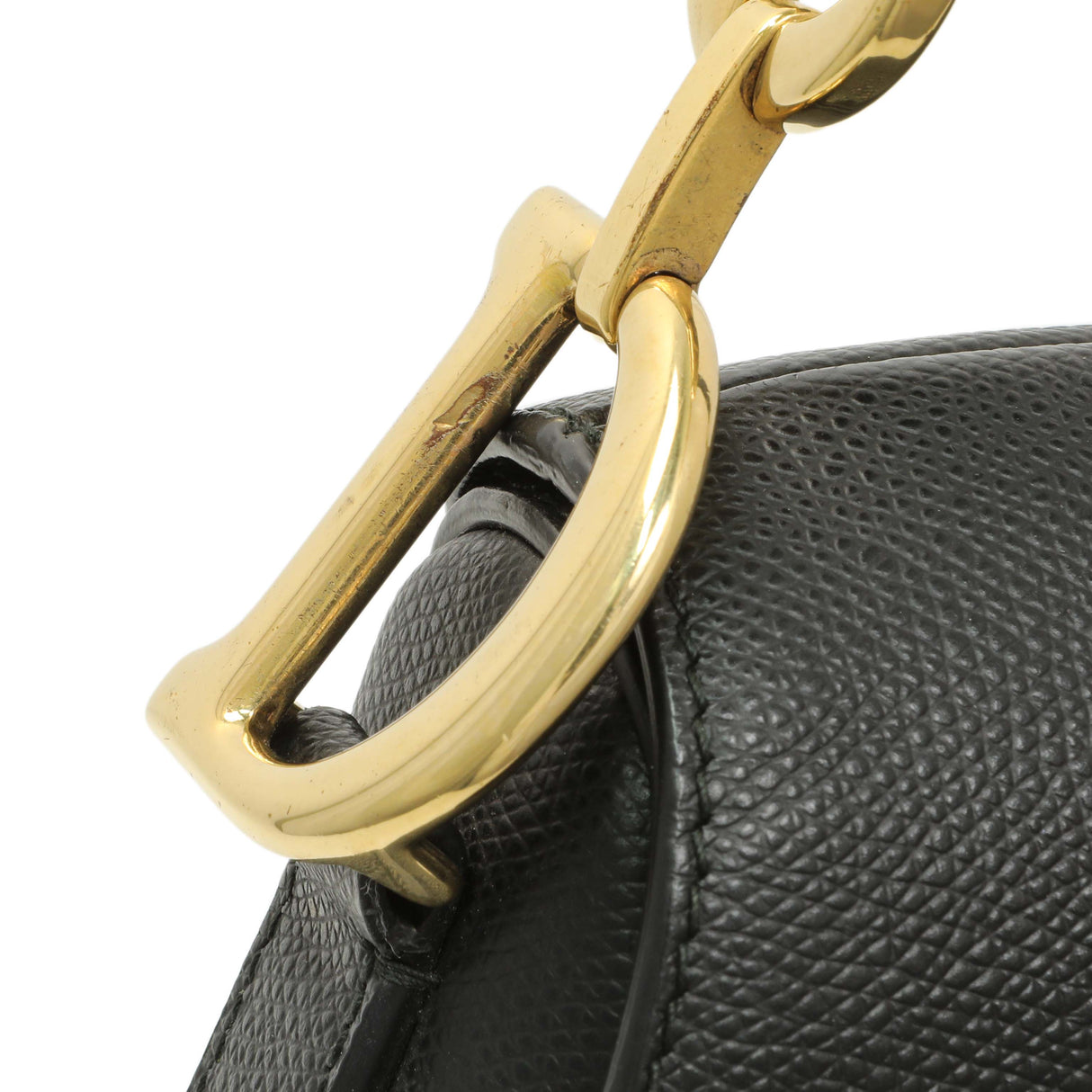 Christian Dior Black Grained Calfskin Saddle Bag Handbags Christian Dior