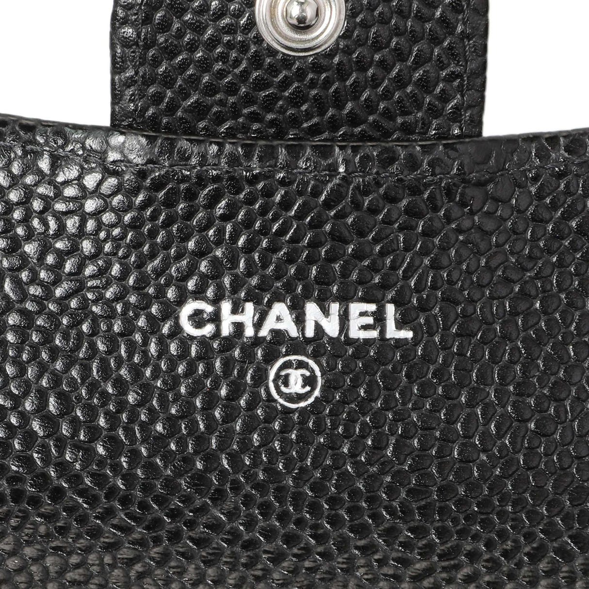 Chanel Black Quilted Caviar Flap Card Holder Accessories Chanel