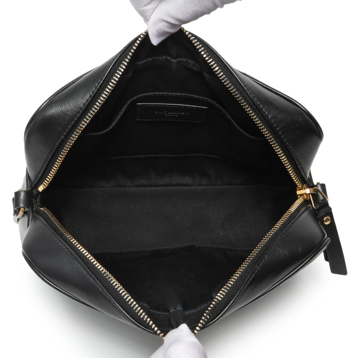 Saint Laurent Black Calfskin Matelasse Monogram Lou Camera Bag Handbags Saint Laurent