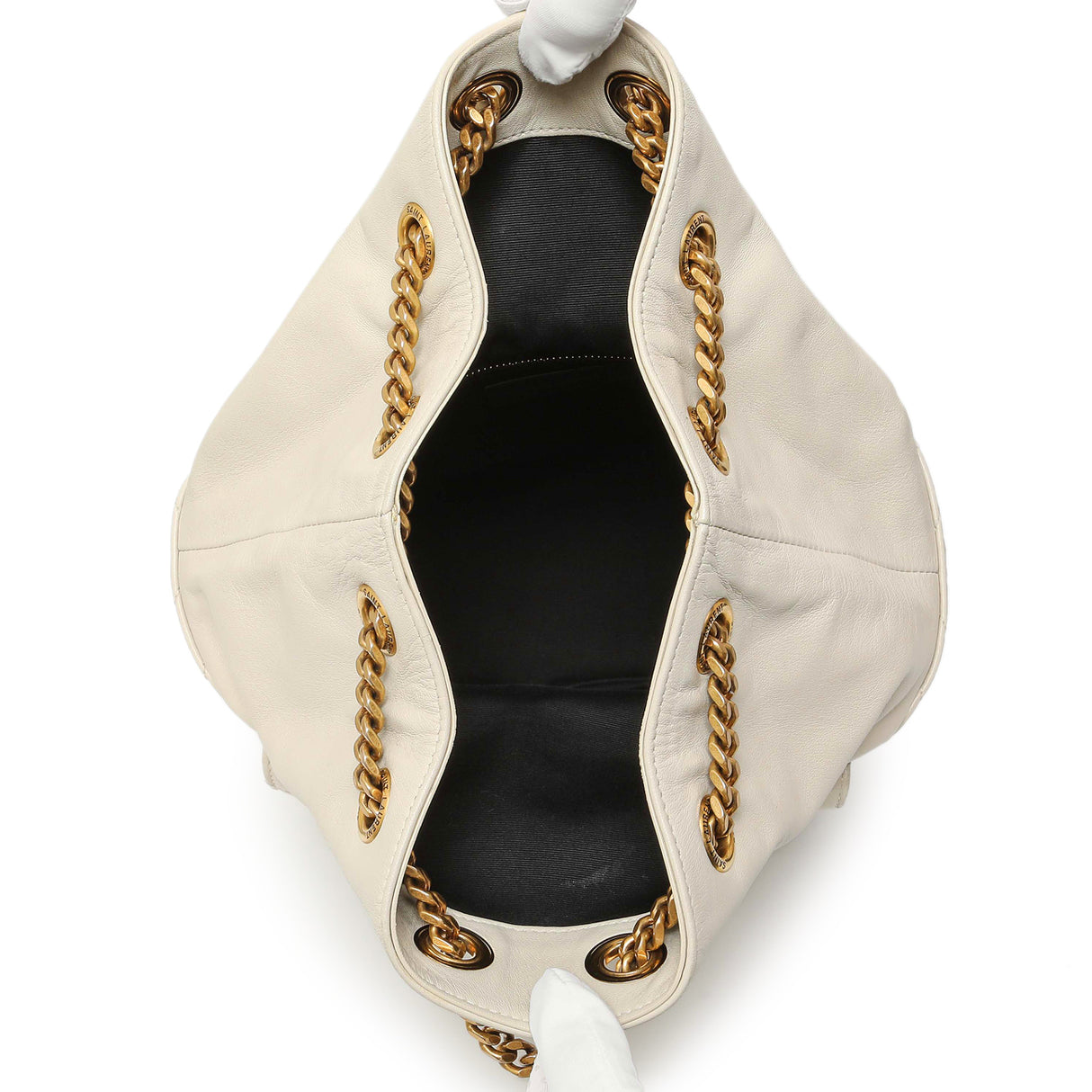 Saint Laurent Cream Lambskin Matelasse Monogram Joe Backpack Handbags Saint Laurent