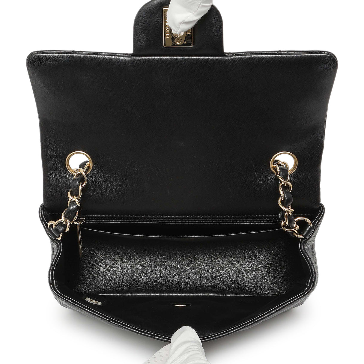 Chanel Black Quilted Lambskin Mini Rectangular Flap Handbags Chanel