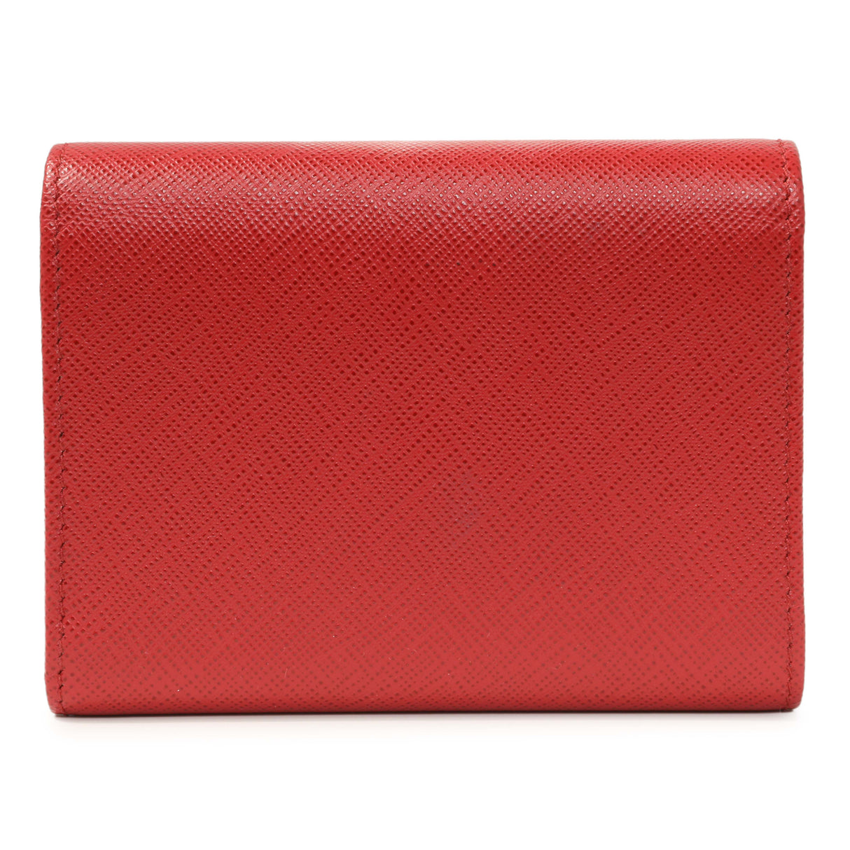 Prada Red Saffiano Compact Wallet Accessories Prada