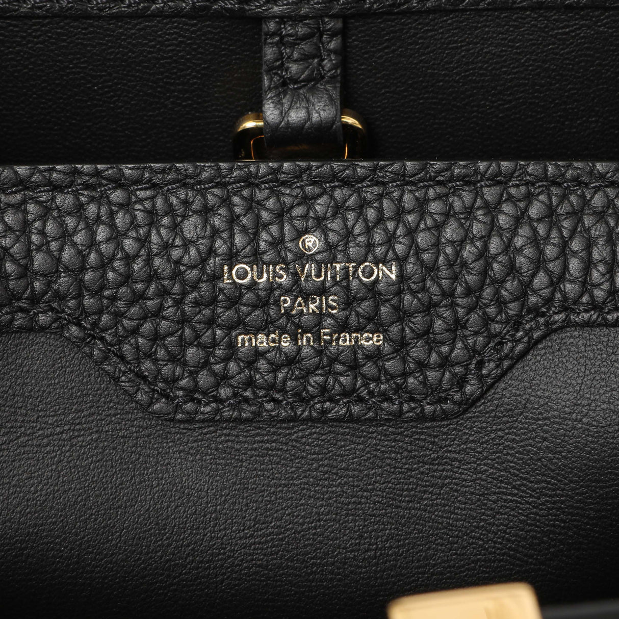 Louis Vuitton Black Taurillon Flower Chain Capucines MM Handbags Louis Vuitton