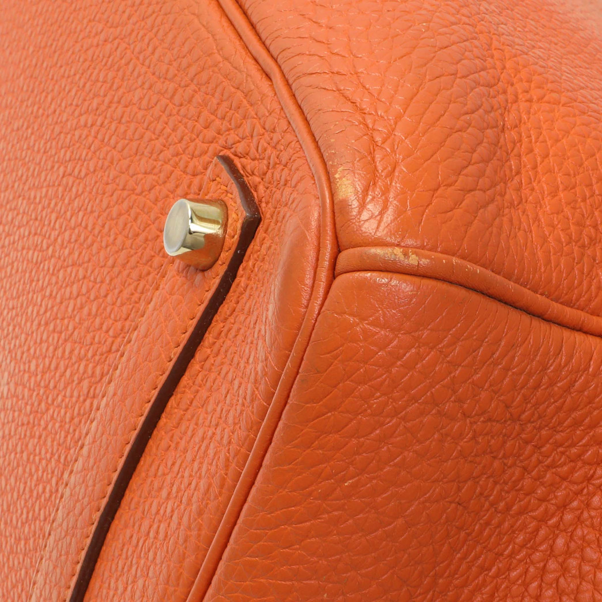 Hermes Orange Clemence Birkin 35 Handbags Hermes