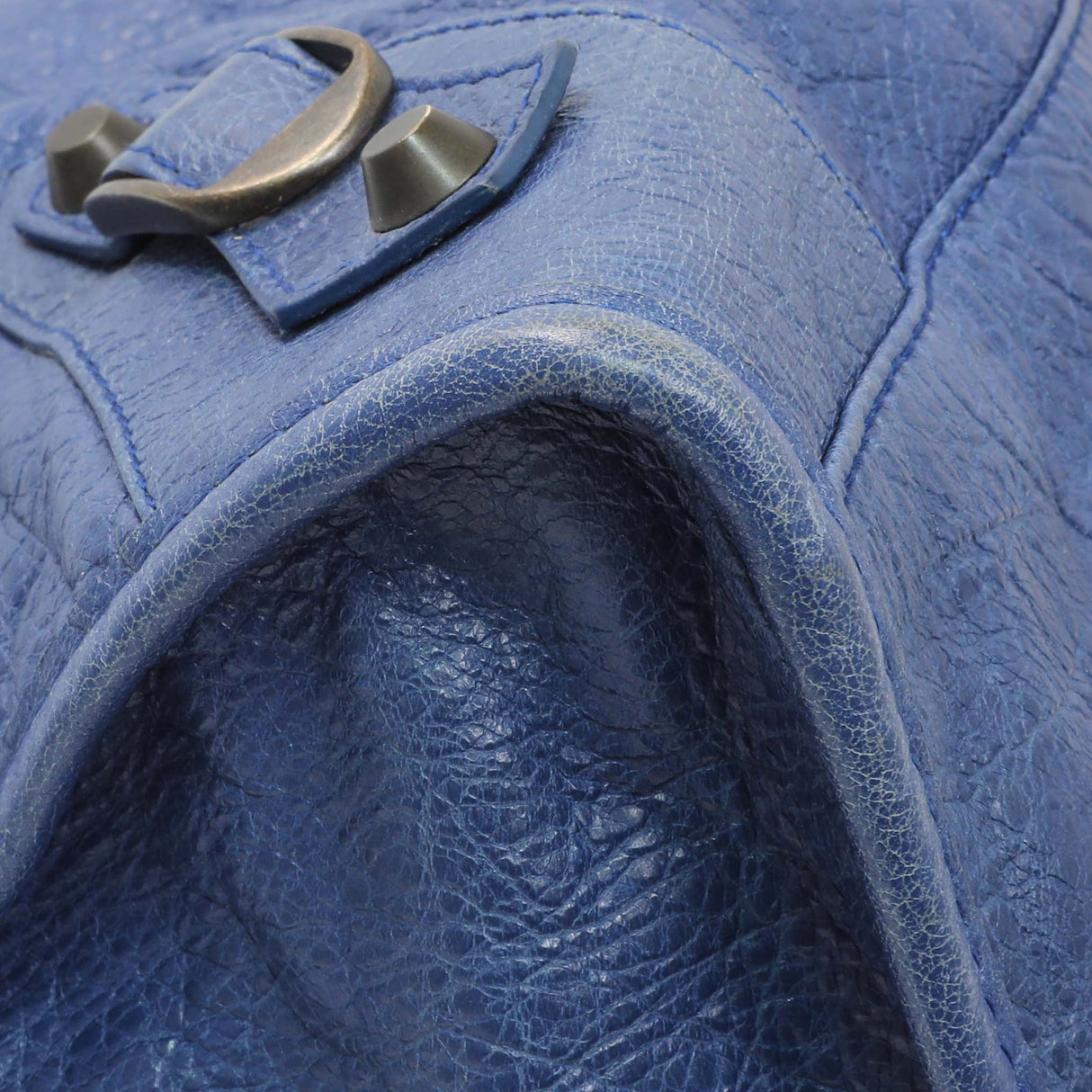 Balenciaga Blue Agneau Classic Hardware City Handbags Balenciaga