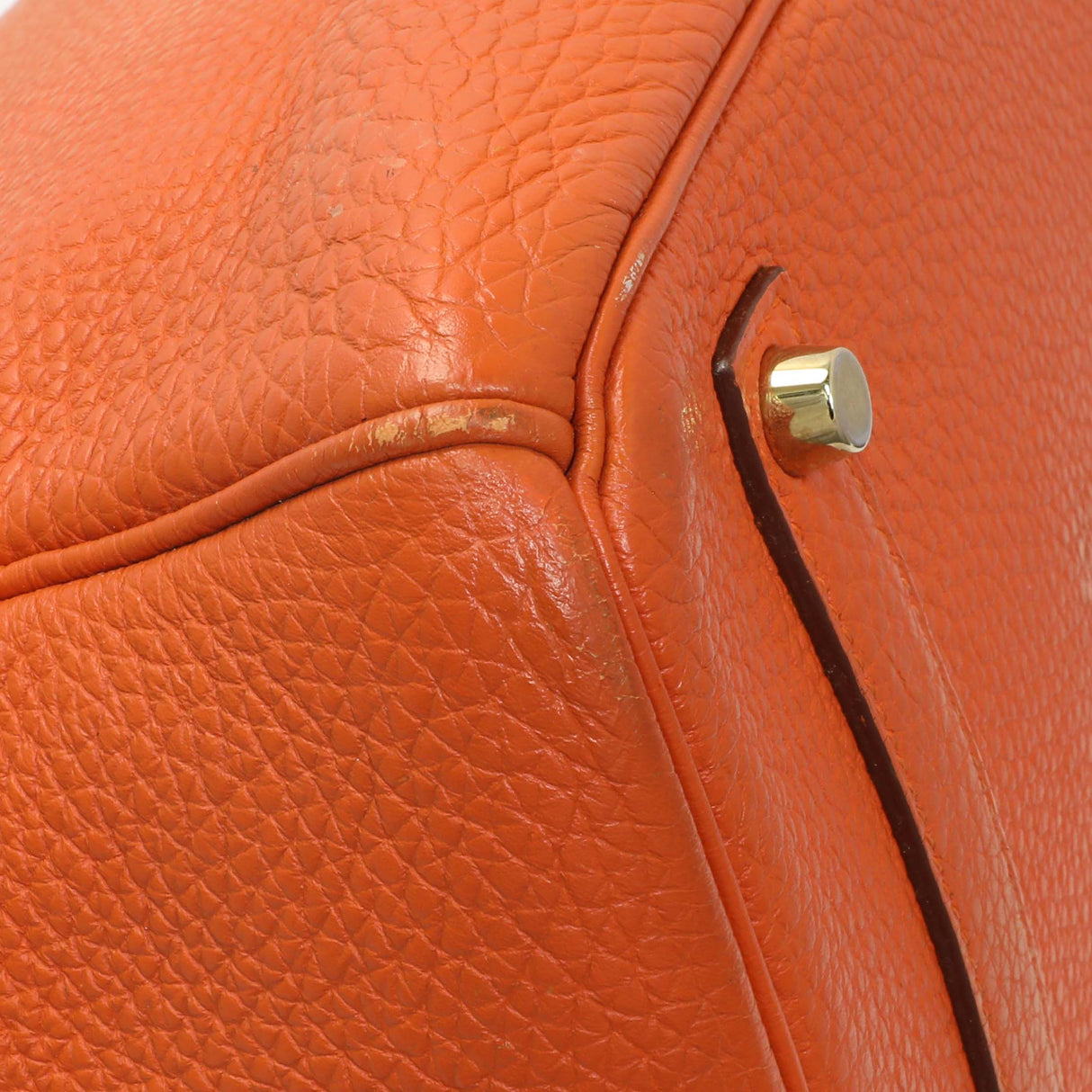 Hermes Orange Clemence Birkin 35 Handbags Hermes