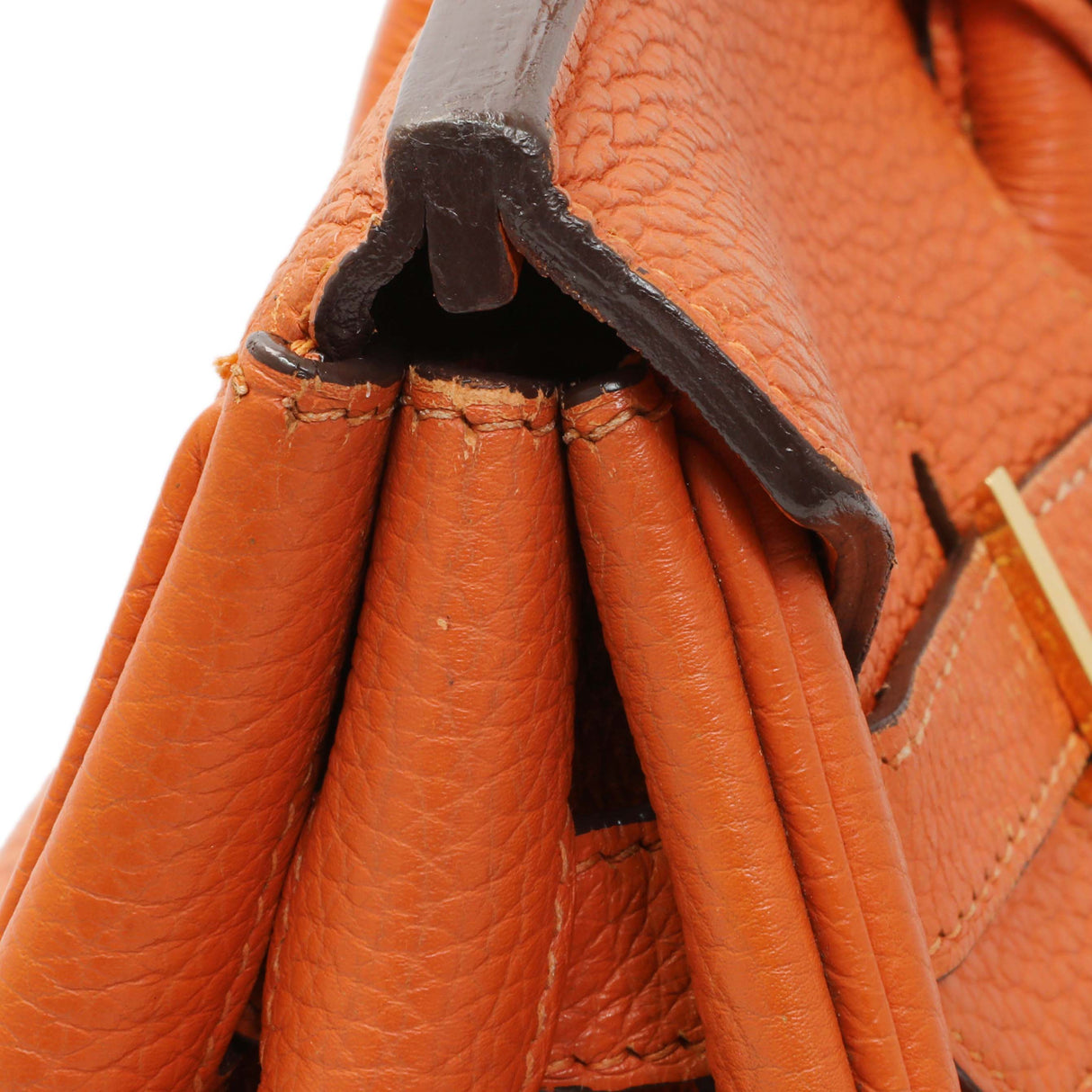 Hermes Orange Clemence Birkin 35 Handbags Hermes