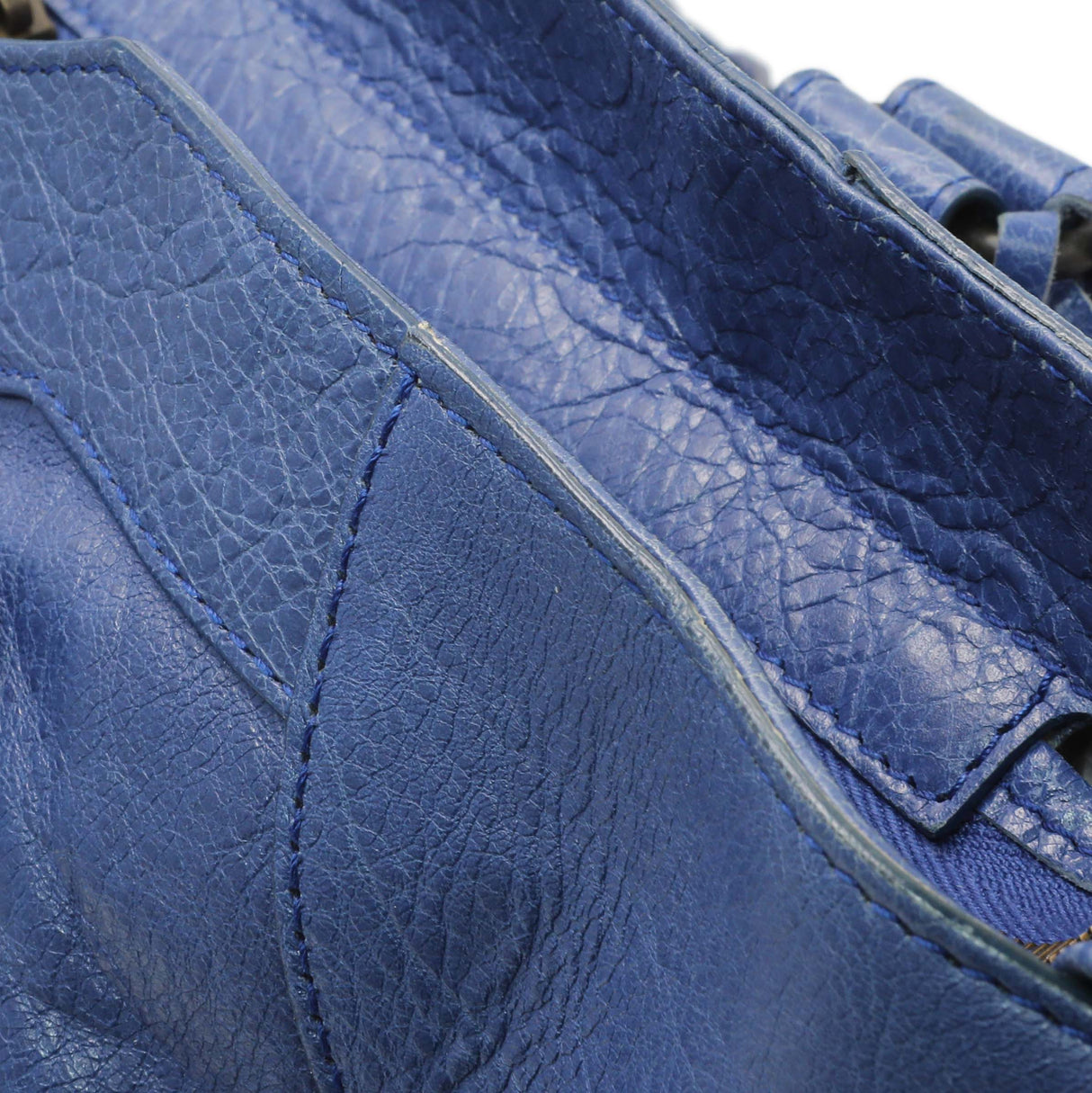 Balenciaga Blue Agneau Classic Hardware City Handbags Balenciaga