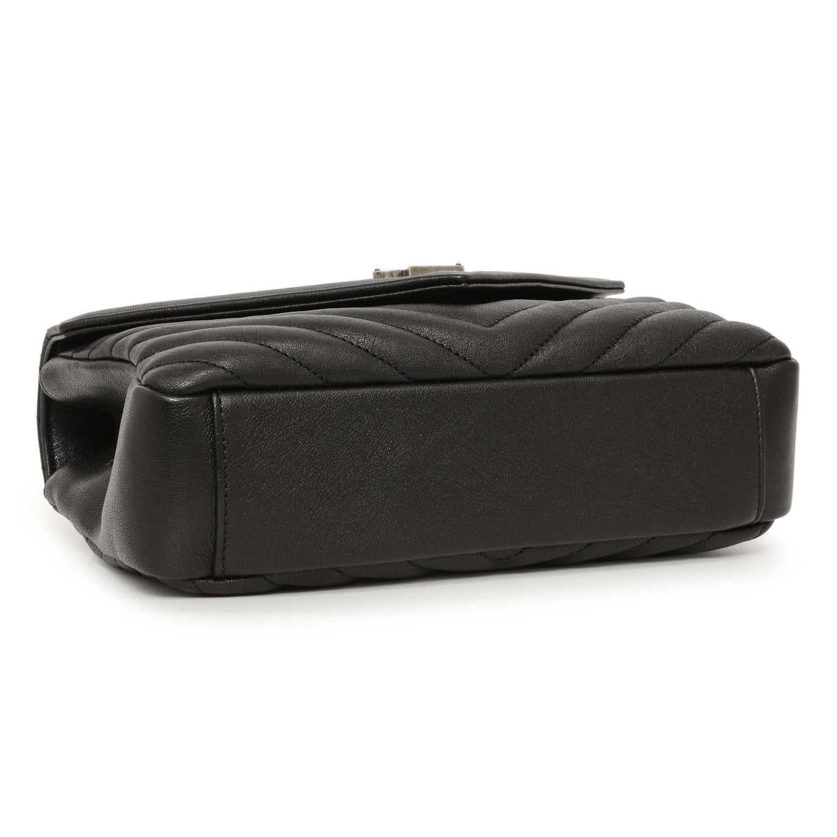 Saint Laurent Black Matelasse Chevron Sheepskin Medium College Bag Handbags Saint Laurent