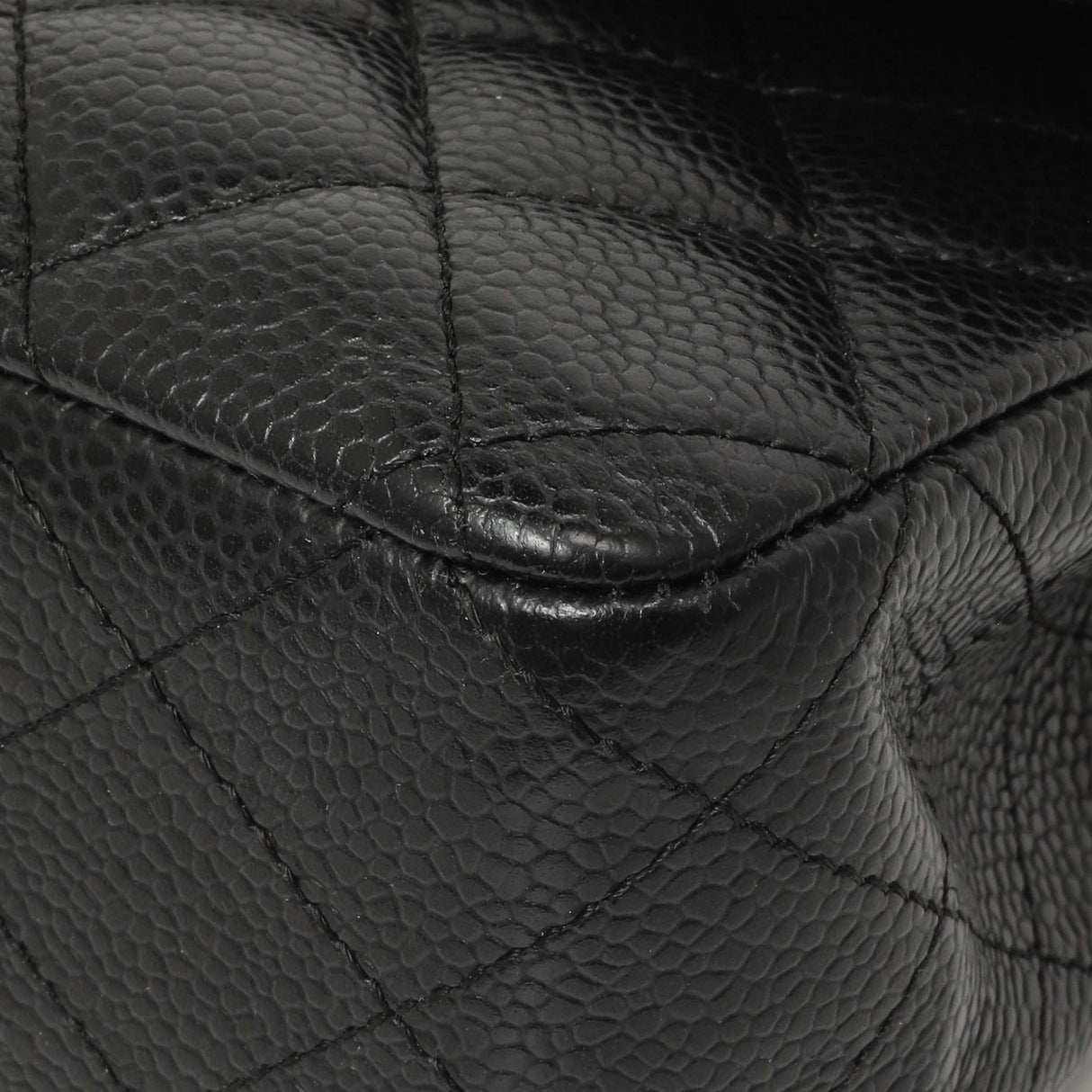 Chanel Black Quilted Caviar Medium Classic Double Flap Handbags Chanel