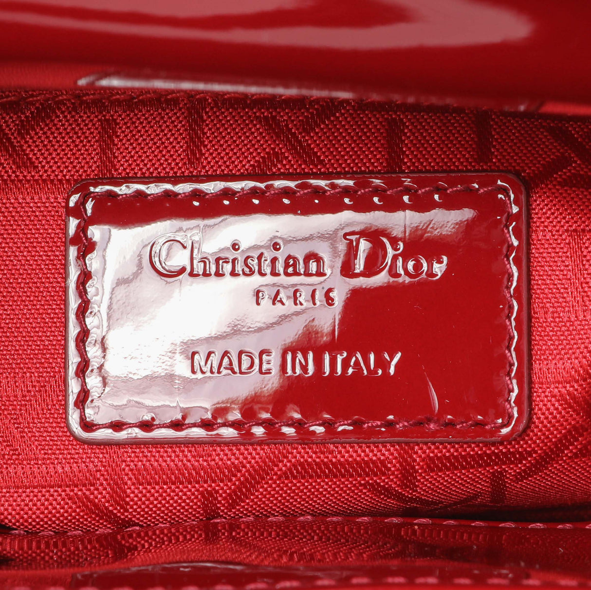 Christian Dior Red Patent Cannage Mini Lady Dior Handbags Christian Dior