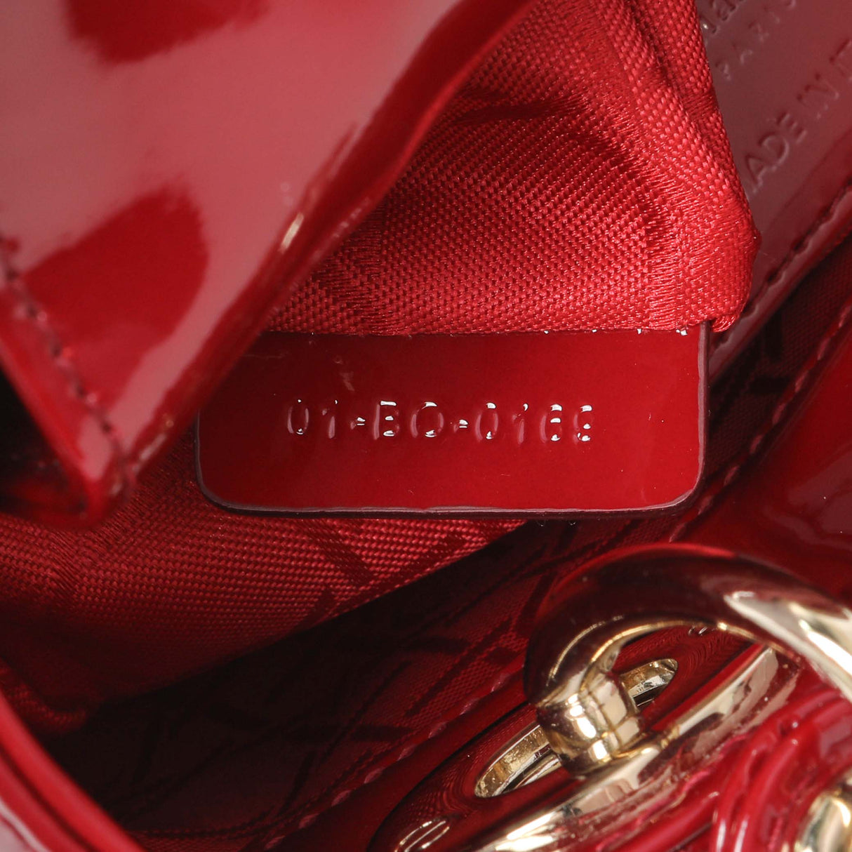 Christian Dior Red Patent Cannage Mini Lady Dior Handbags Christian Dior