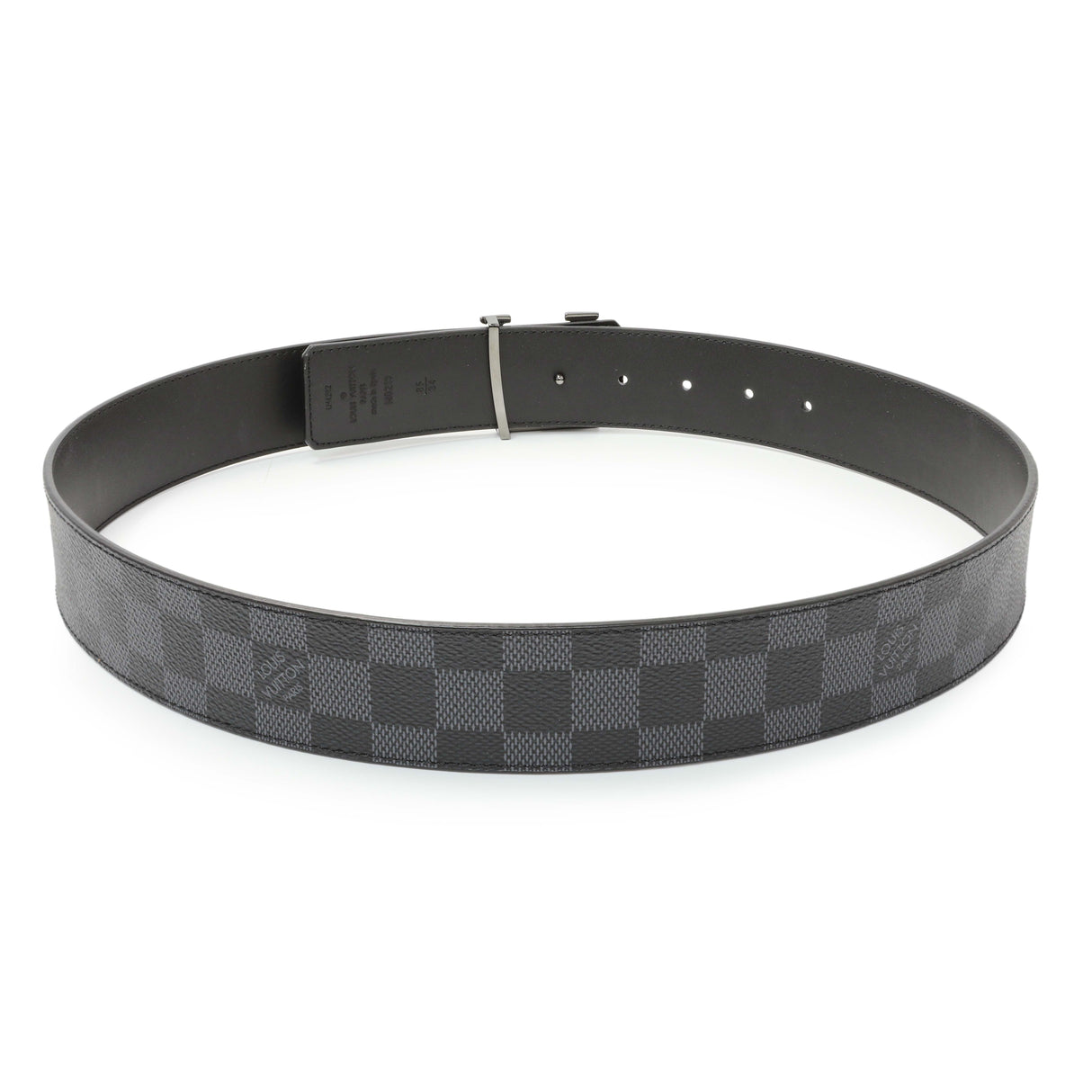 Louis Vuitton Damier Graphite LV Initiales 40mm Reversible Belt Accessories Louis Vuitton