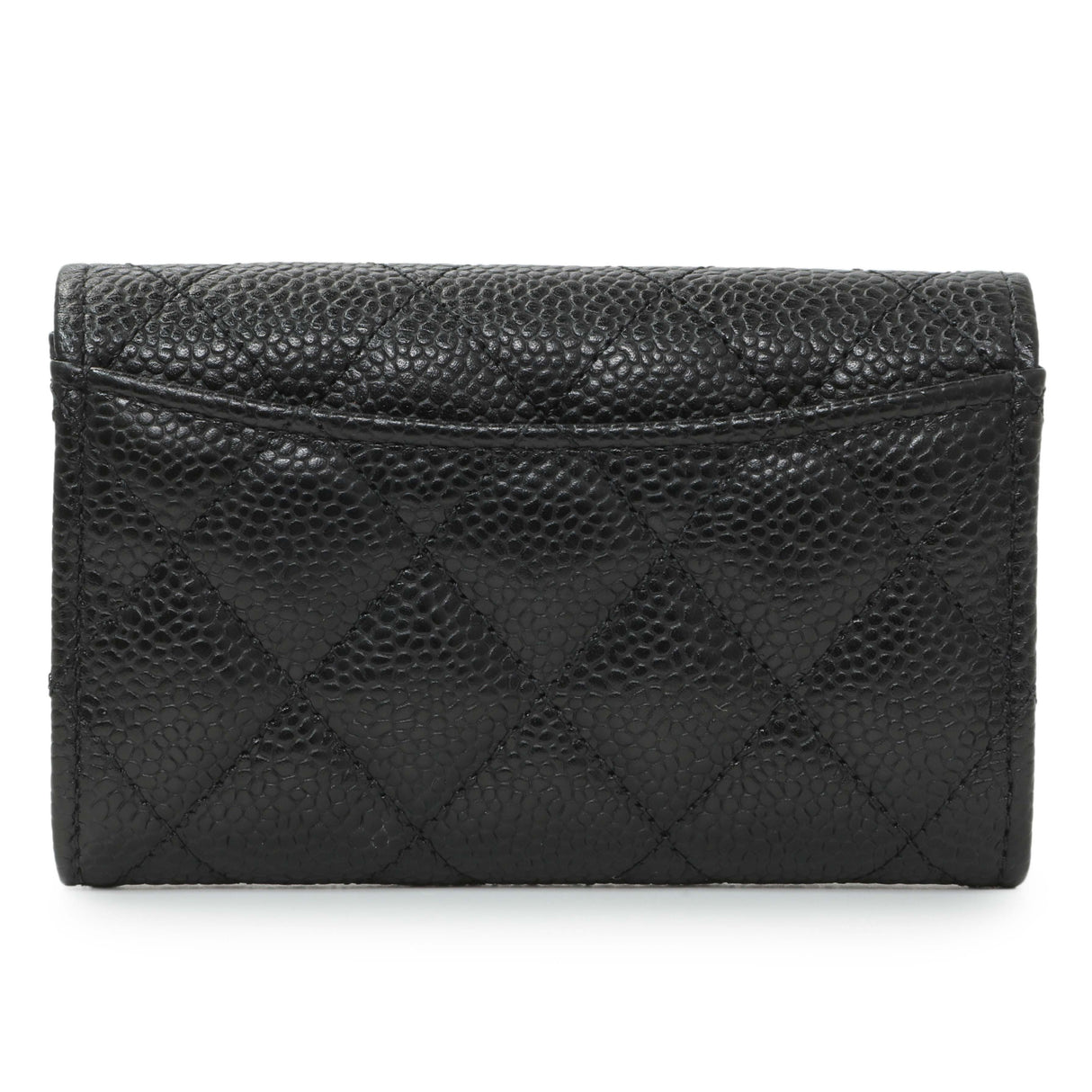 Chanel Black Quilted Caviar Flap Card Holder Accessories Chanel