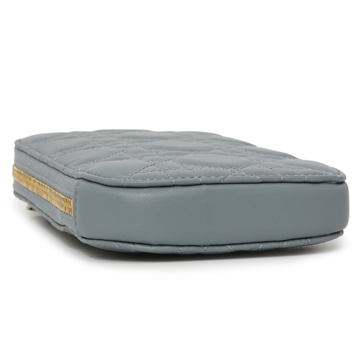 Christian Dior Cloud Blue Lambskin Cannage Lady Dior Phone Holder Handbags Christian Dior