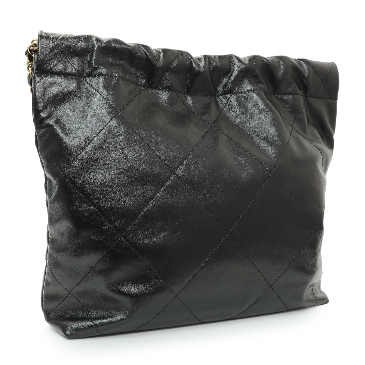 Chanel Black Quilted Shiny Calfskin Small Chanel 22 Handbags Chanel