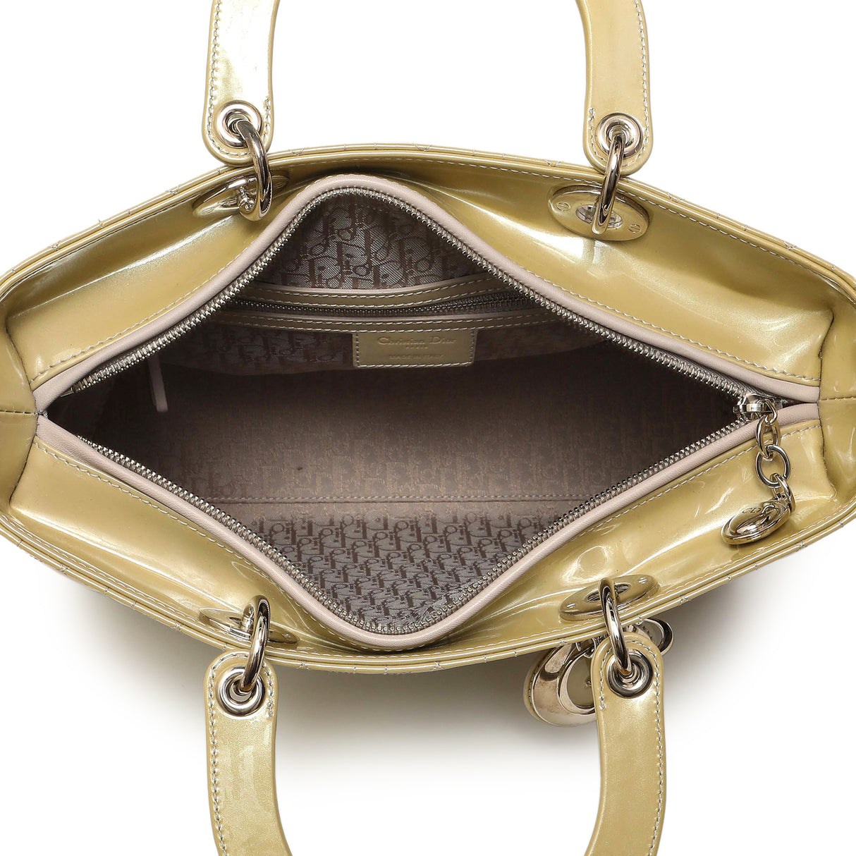 Christian Dior Patent Cannage Large Lady Dior Handbags Christian Dior