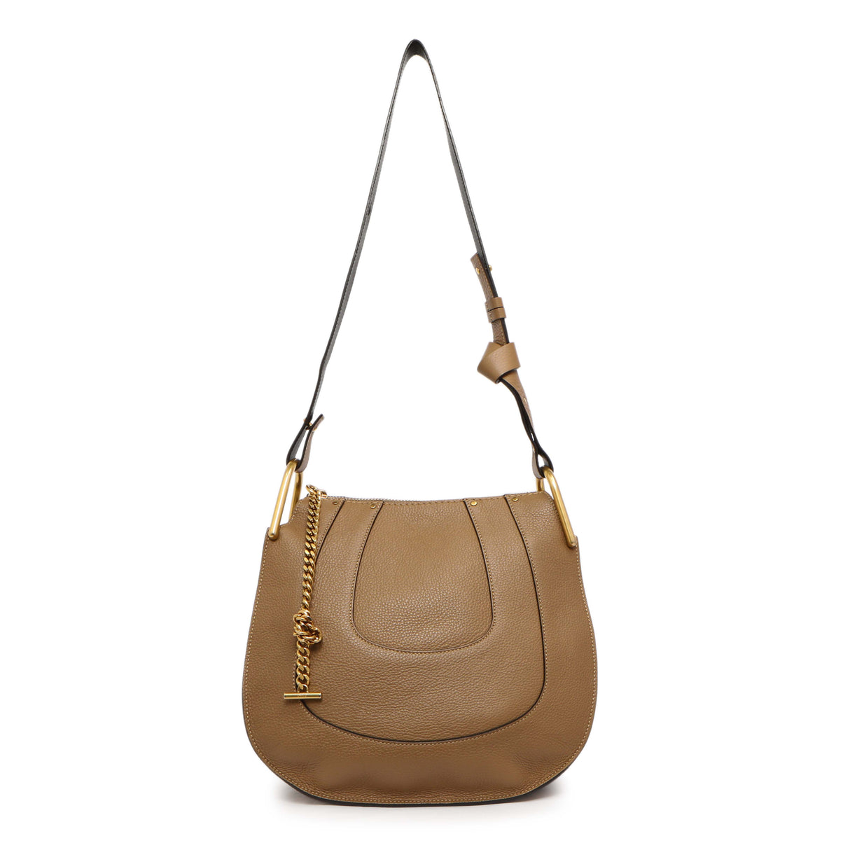 Chloe Nut Grained Calfskin Small Hayley Hobo Handbags Chloe