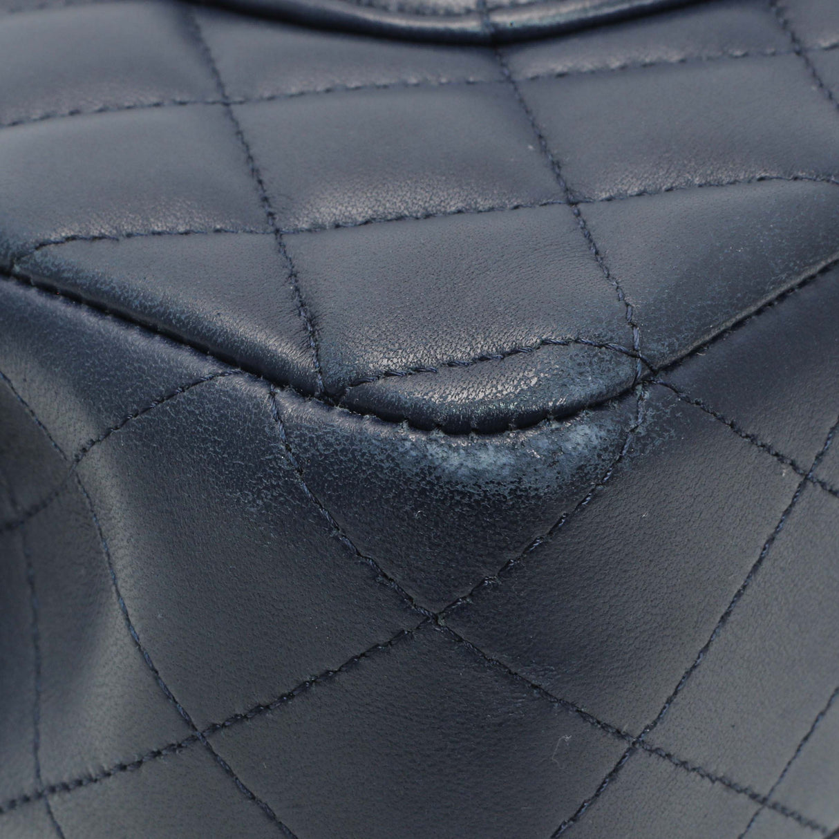 Chanel Blue Quilted Lambskin Medium Classic Double Flap Handbags Chanel