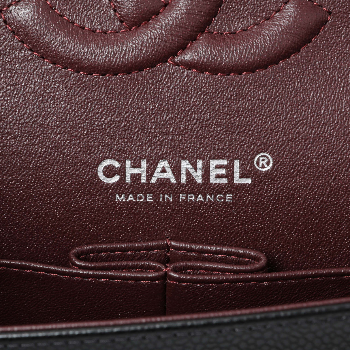 Chanel Black Quilted Caviar Medium Double Flap Handbags Chanel